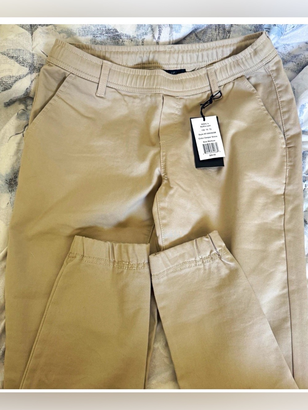 Men's Slim Fit Casual Pants in Khaki